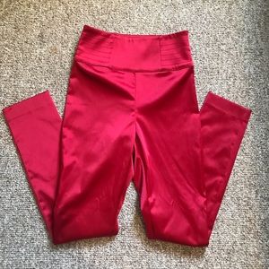 Bebe Red Satin Pants